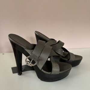 Women's Gray Platform Heels